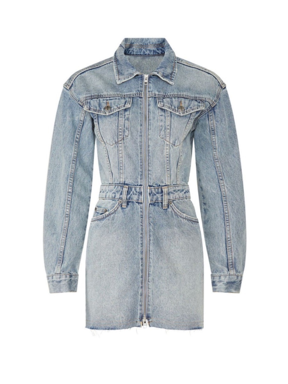 Ksubi Underrated Denim Domino Dress in Blue
